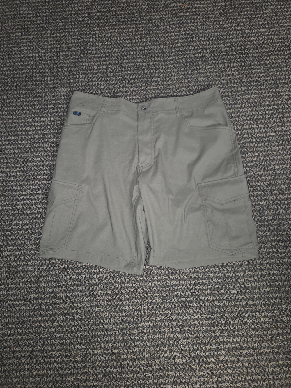 Kuhl Mens 38 Dark Beige Nylon Spandex Blend Cargo Shorts